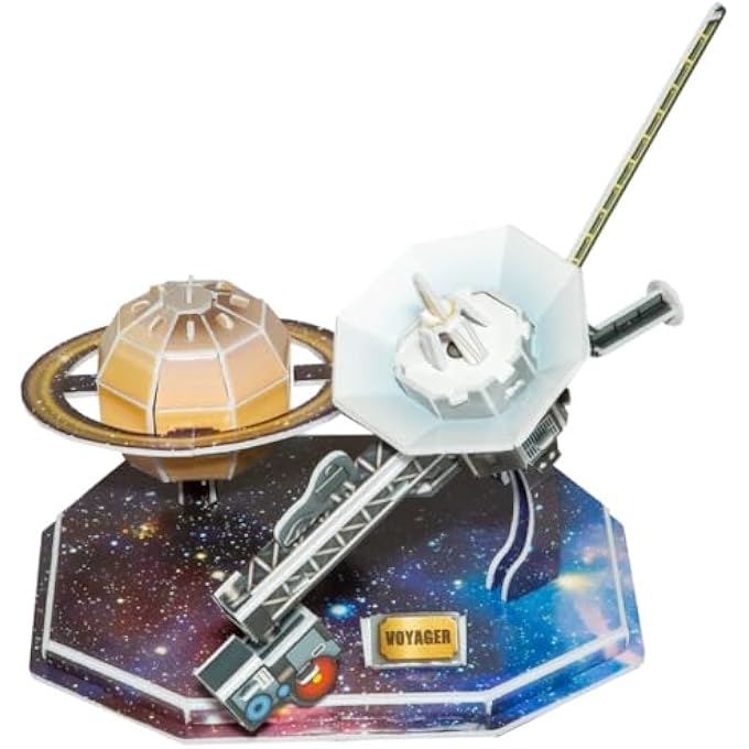 3D PUZZLE SPACE & ORBITAL WONDERS VOYAGER SPACE PROBE MINI UNIQUE & COLLECTIBLE MODEL ASSEMBLY BUILDING KIT FOR KIDS & ADULTS 46PCS - Image 3